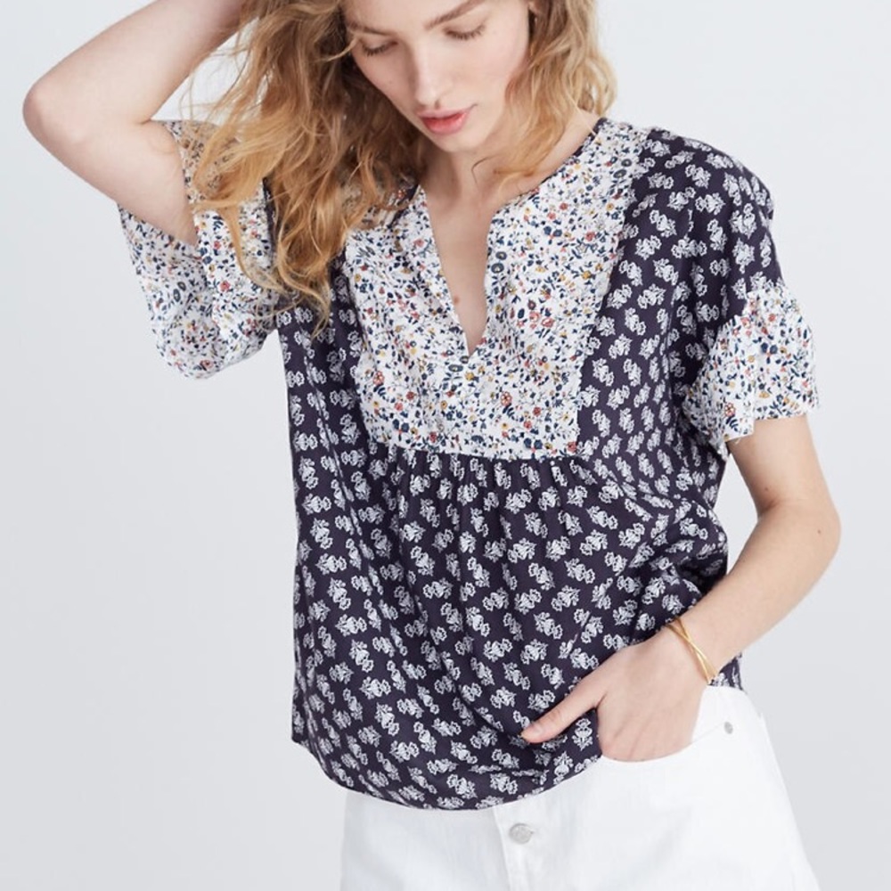 Madewell Print-Mix Top